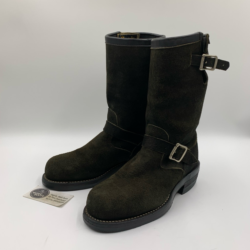 Chippewa 91069 suede black engineer boots rare41