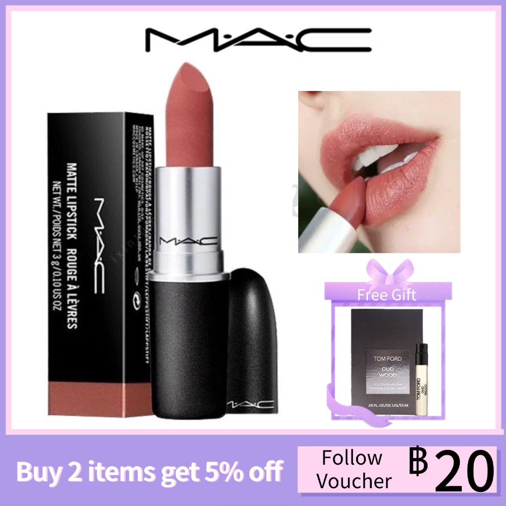 【 แท้ 💯% 】  M.A.C Powder Kiss Lipstick MAC Lip Matte / Satin #813 #923 #646 #707