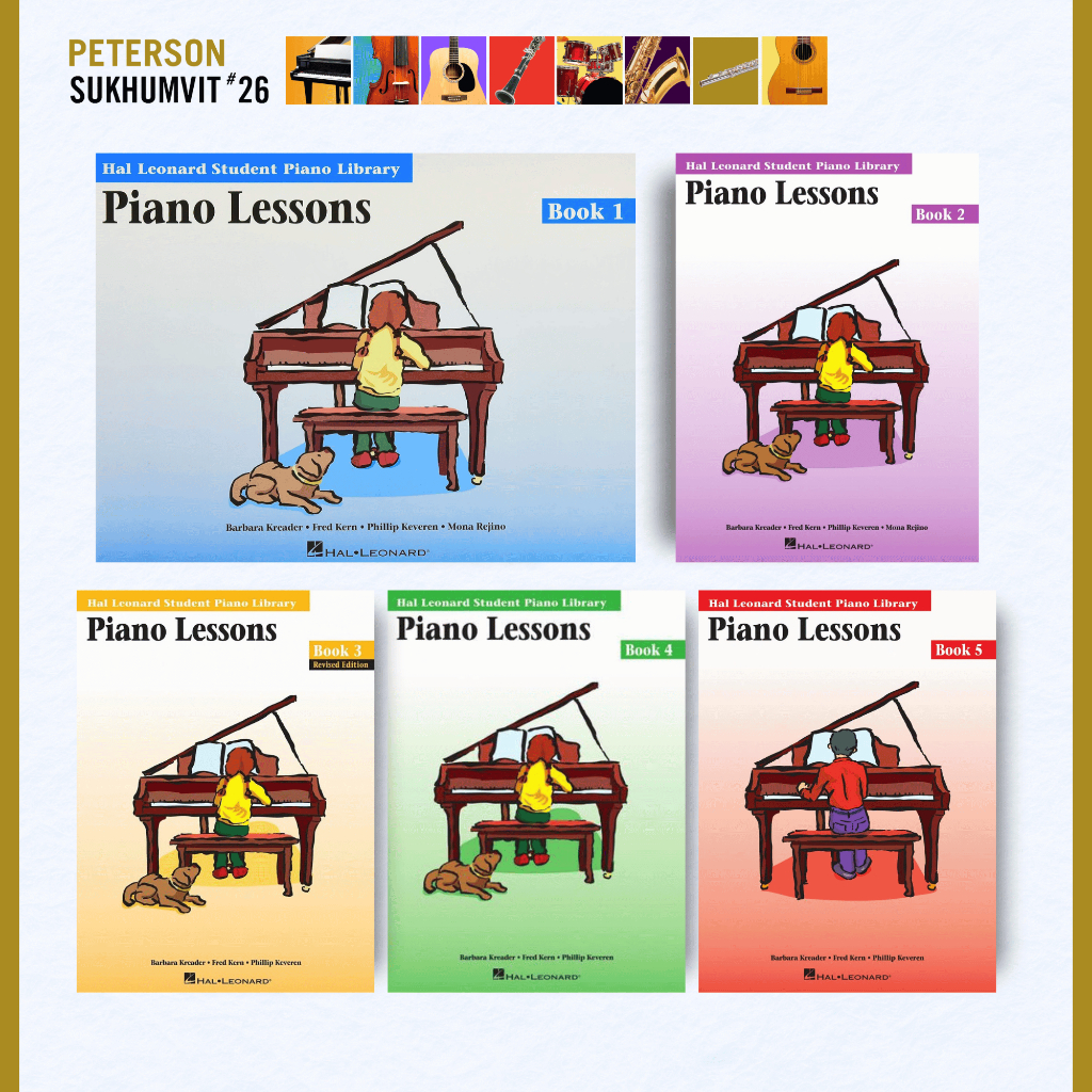 หนังสือเรียนเปียโน PIANO LESSONS – BOOK Only / Audio 1 - 5 Hal Leonard Student Piano Library