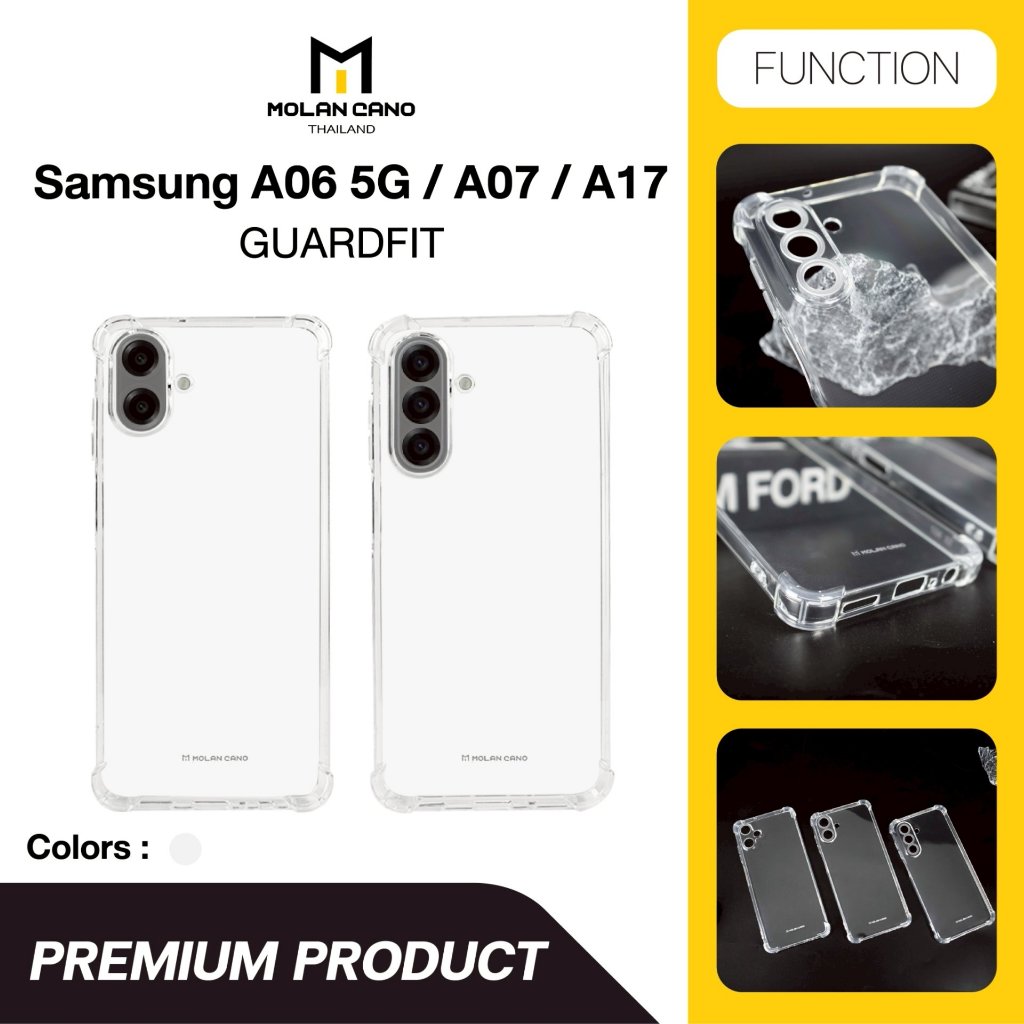 Molan cano รุ่น A07 A17 A06 5G เคสใสซิลิโคนนิ่ม บิดได้ เคสกันกระแทก เคส Guard Fit Case