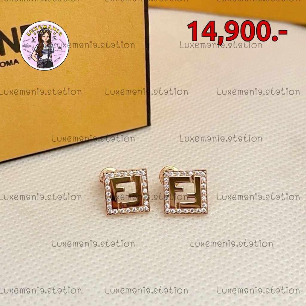 🇹🇭👜[พร้อมส่ง]: New!! Fendi Earrings ‼️ก่อนกดสั่งรบกวนทักมาเช็คสต๊อคก่อนนะคะ‼️