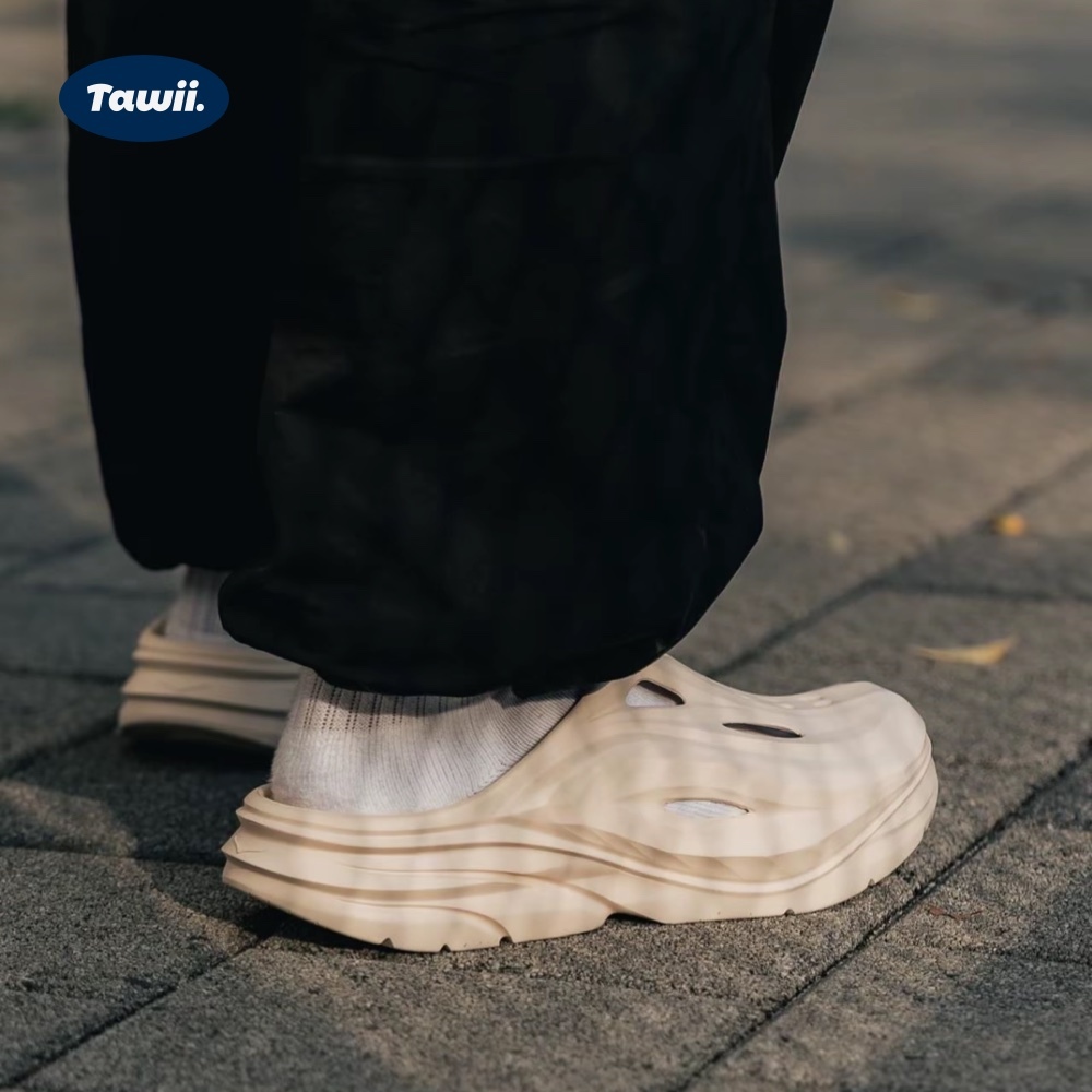 Tawii. ผู้ชาย รองเท้าหัวโตแฟชั่น EVA หนา4cm กันน้ํากันลื่น รองเท้าแตะกลางแจ้ง รองเท้าแตะลําลอง  ขนาด40-45 - รูปที่ 4