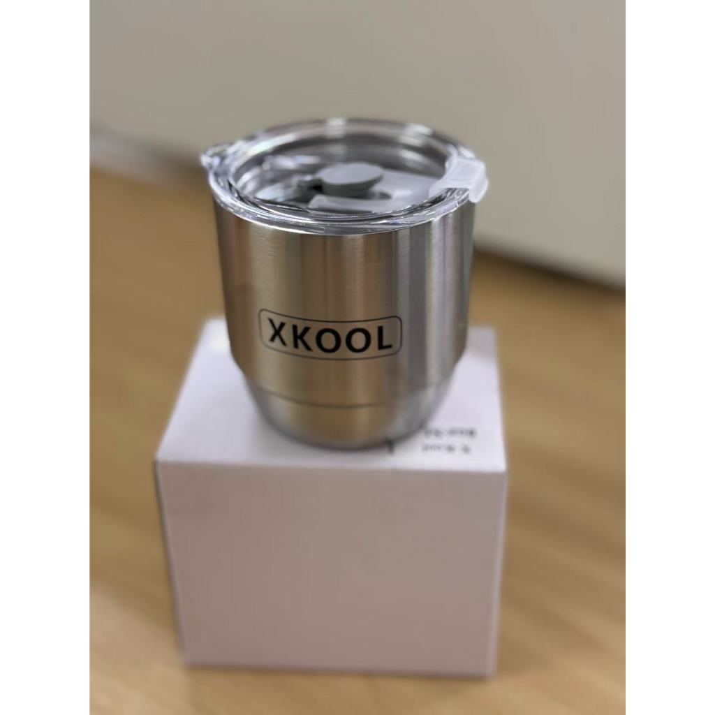 Xkool แก้วกาแฟ แก้วขนาด 6oz/177ml สีพื้น เก็บอุณหภูมิความเย็น,ร้อน สแตนเลส304ไม่มีรอยต่อ ไม่มีไอน้ำเกาะ