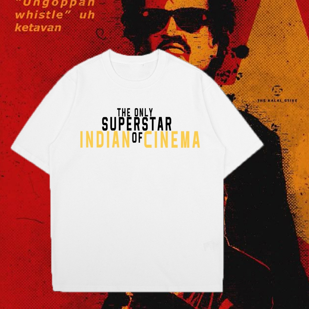 Coolie Rajini T Shirt SUPER STAR RAJINI Shirt Coolie Movie Baju แขนสั้น เสื้อยืด เหมาะสำหรับสวมใส่แล
