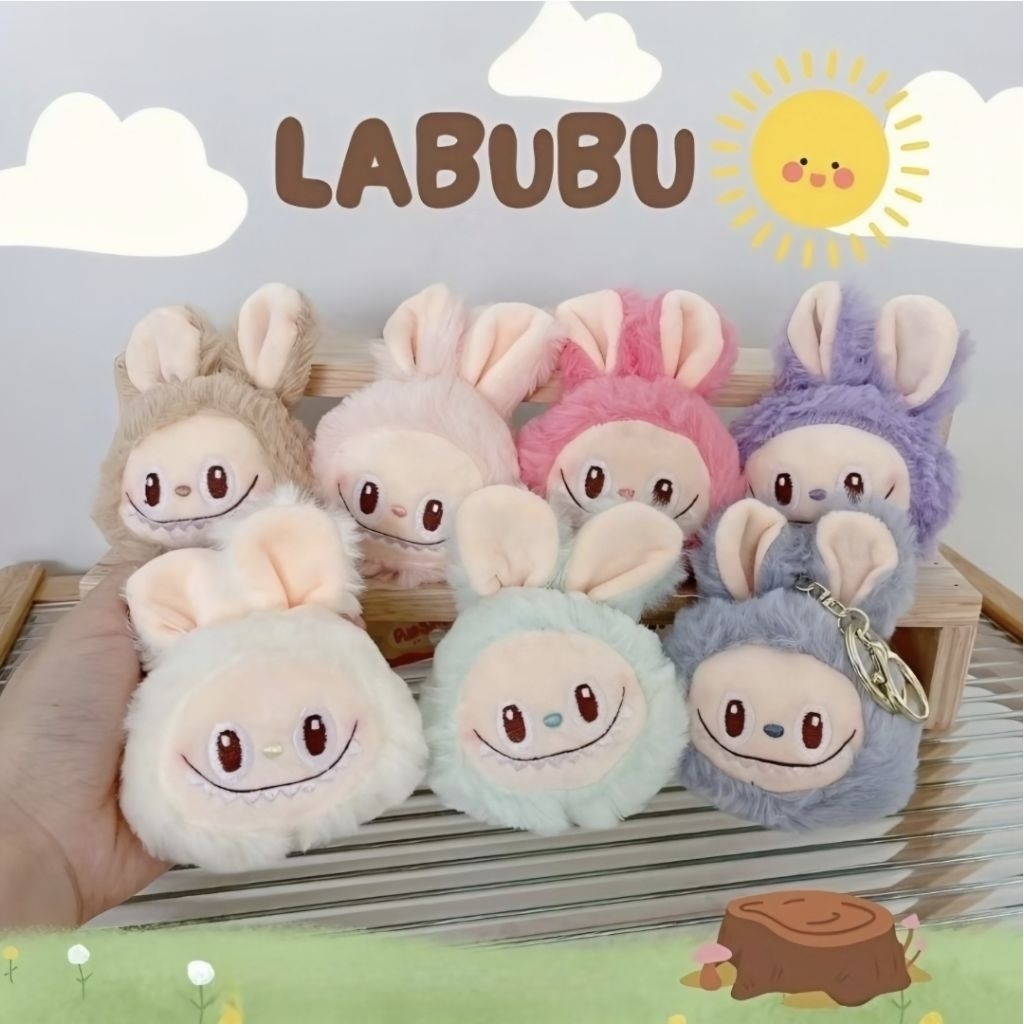พร้อมส่งจากไทย!!! พวงกุญแจลาบูบู้ Labubu ขนนุ่มนิ่มสีพาสเทลงานน่ารักมาก