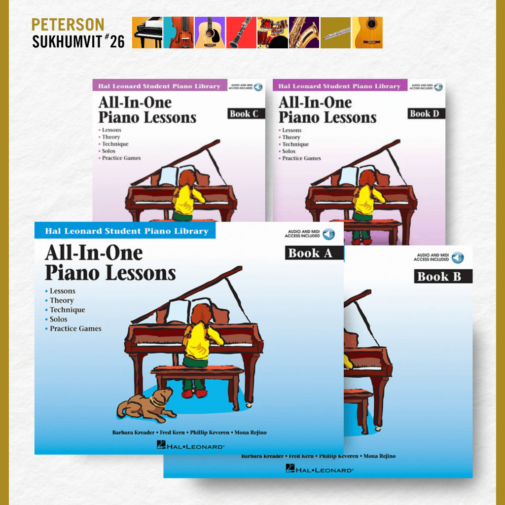 หนังสือเรียนเปียโน ALL IN ONE PIANO LESSONS – BOOK Audio A - D Hal Leonard Student Piano Library