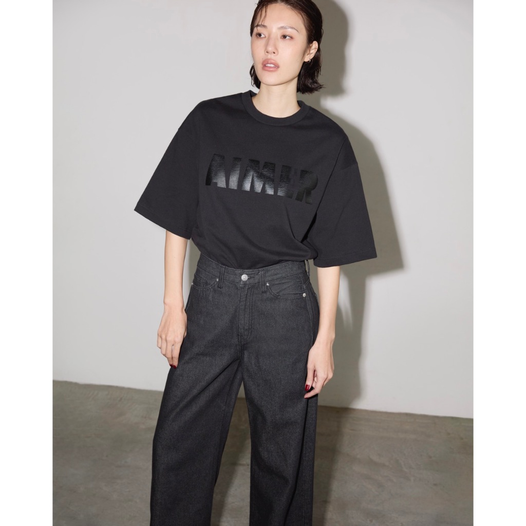 AIMER - AIMER Logo T-Shirt Tone on Tone in Black