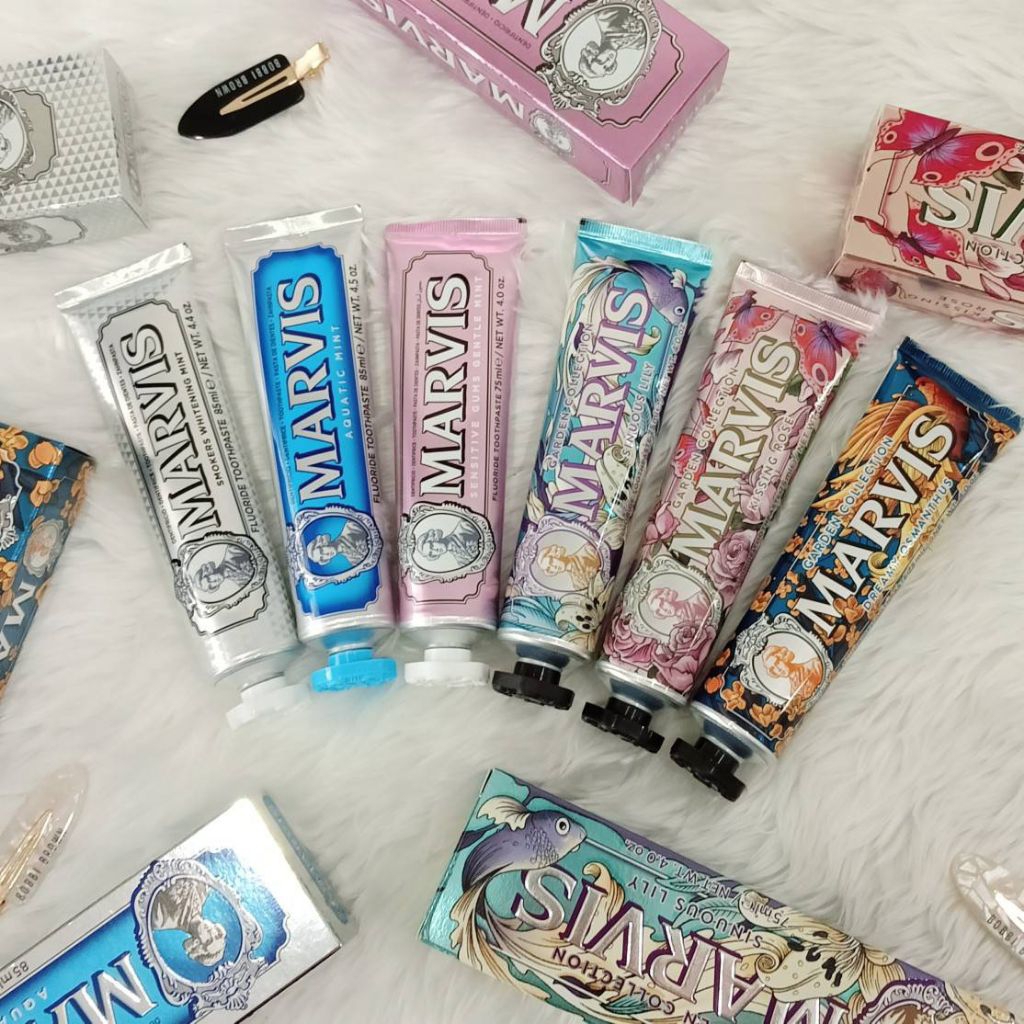 🔥ของแท้ฉลากไทย🔥Marvis toothpasteยาสีฟันมาร์วิส มีหลายสูตร Marvis smoker whitening,sensitive gum,Marv