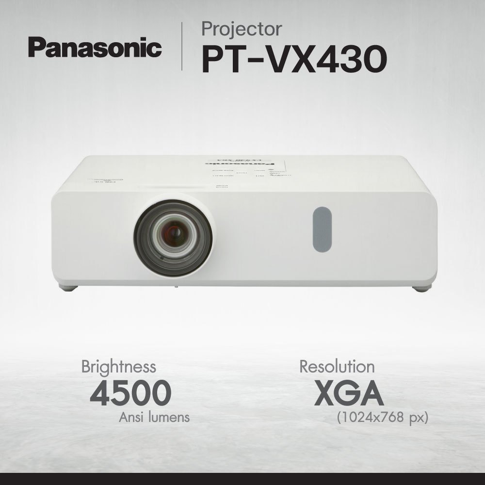Projector Panasonic PT-VX430__(XGA / 4500 ANSI Lumens) รับประกันเครื่อง 2 ปีเต็ม