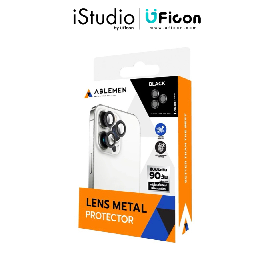 ฟิล์ม Ablemen 3D Lens Metal Titanium Matte for iPhone 16 Pro/16 Pro Max [iStudio by UFicon]