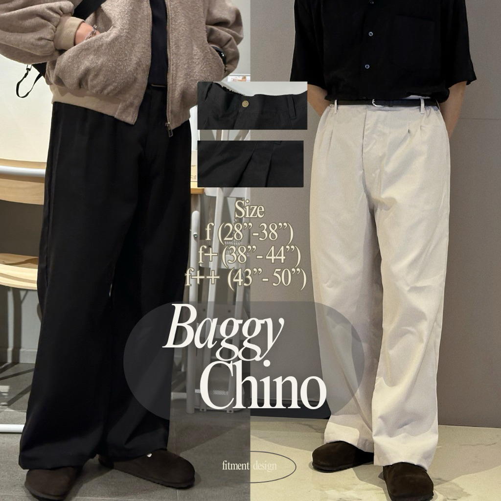 (ส่งเร็วมาก🔥) fitment กางเกงชิโน่ไซส์ใหญ่ กางเกงทรงแบคกี้ ผ้ายืด เอวฟรีไซส์