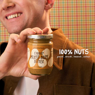 เนยถั่วรวม Mixed Nuts Butter รสธรรมชาติ ไม่ใส่นำ้ตาล น้ำมัน เกลือ 220 g. | Paweenee’s