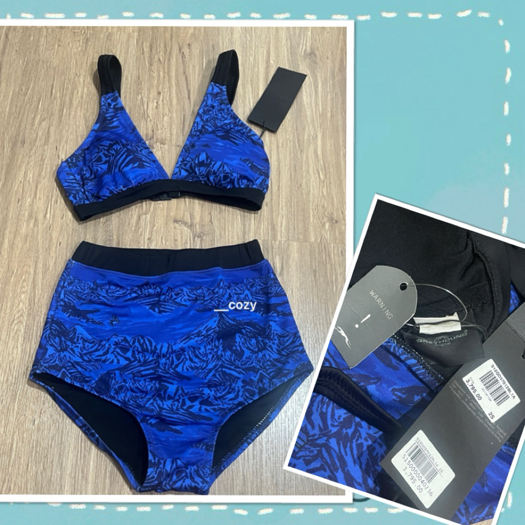 Greyhound (2nd) : XS/S bikini 👙  ชุดว่ายน้ำ บิกินี่ สีน้ำเงิน