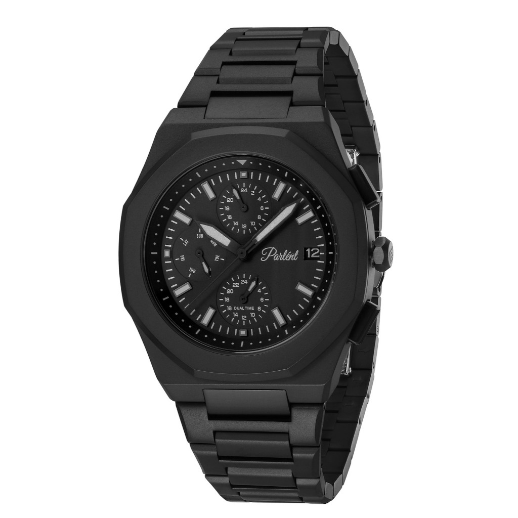 นาฬิกาข้อมือผู้ชาย Parlent Palladium Dual Time