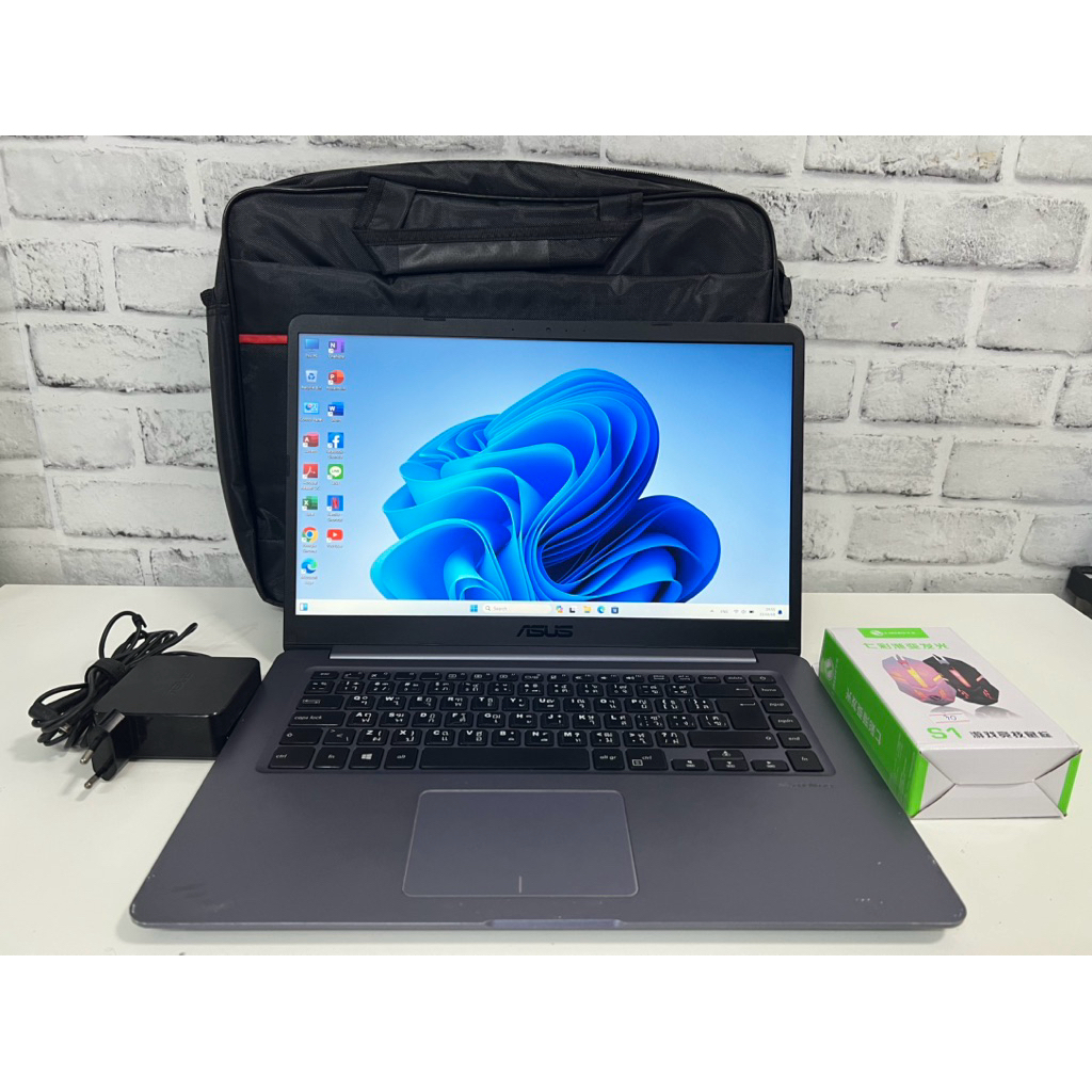 โน๊ตบุ๊คมือสอง / Asus X510U/I5Gen8/M.2 128gb/HHD1TB/แรม8gb/แบตเก็บไฟ/สินค้ามีรับประกันจากทางร้าน