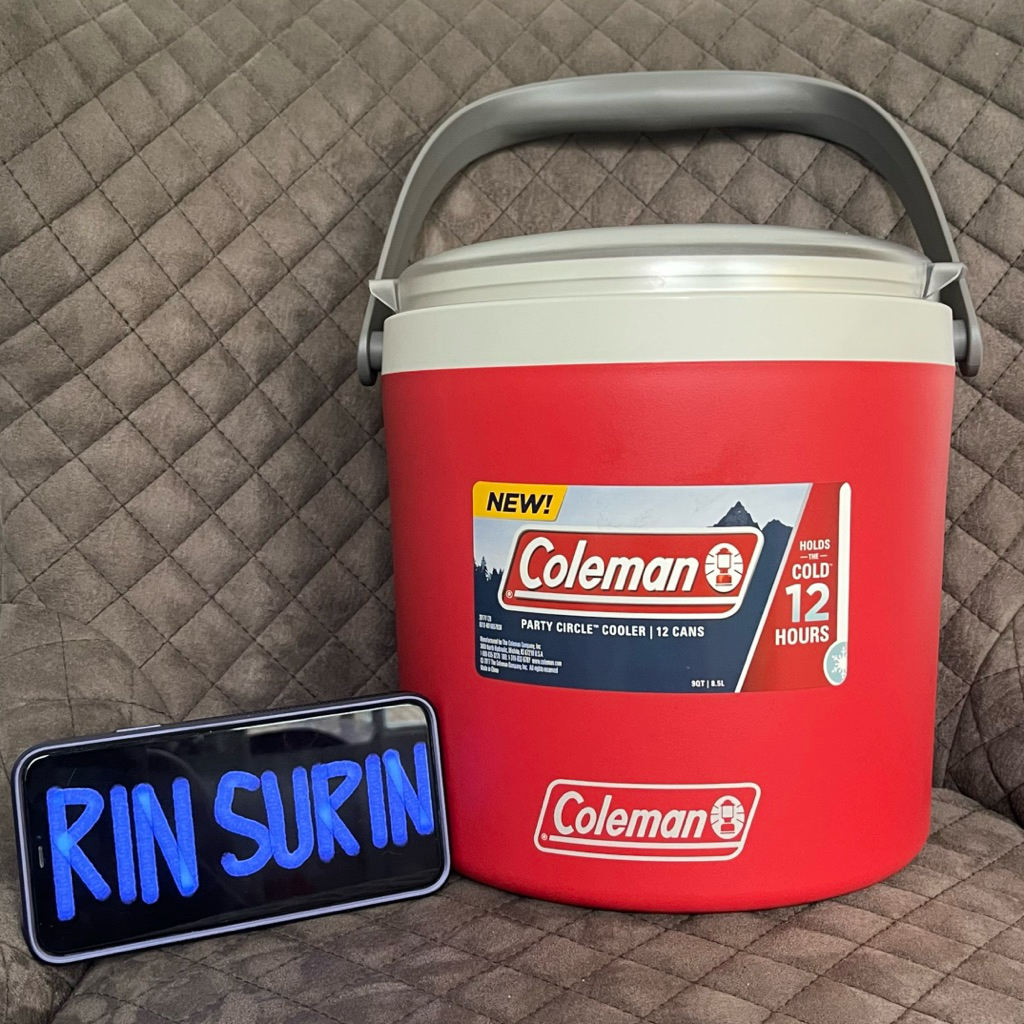 Coleman®️PARTY CIRCLE™️COOLER❤️  12 Cans [ 9QT  |  8.5L ] Hold the COLD❄️12 HOURS  27.69W x 26D x 26