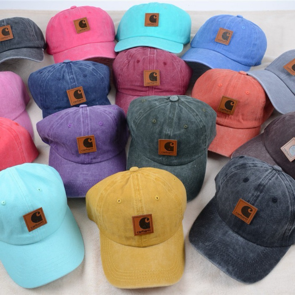 หมวกแก๊ป สีเฟด งานผ้าคอตตอนนิ่ม ใส่สบาย ระบายอากาศ สไตล์วินเทจ พร้อมส่ง