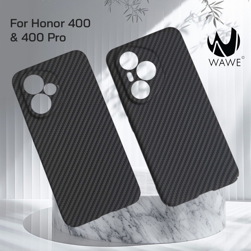 [ส่งจากกทม.] เคส Honor 400 และ 400 Pro ลาย Carbon Fiber วัสดุ PC เกรดพรีเมี่ยม พร้อมกันรอยกระจกเลนส์กล้องหลัง