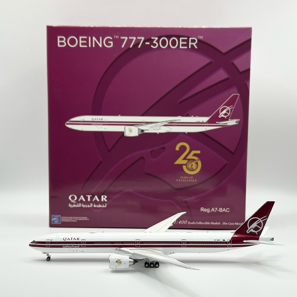 โมเดลเครื่องบิน Qatar Airways B777-300ER A7-BAC NG Models 1:400 [พร้อมส่ง]