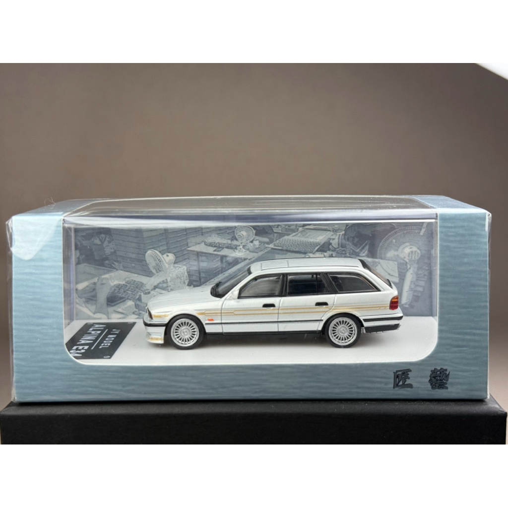 🔹BMW E34 Alpina White Scale 1:64 ยี่ห้อ JY Model