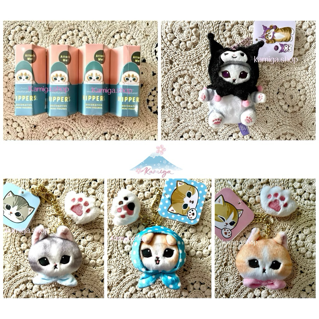 🎌 [พร้อมส่ง] Mofusand พวงกุญแจ Hippers กิ๊บ 🐈