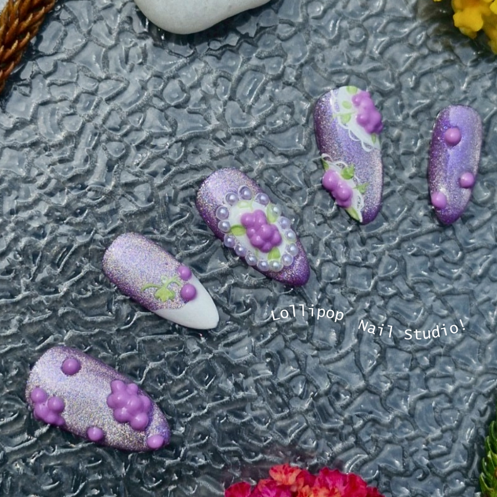 016 เล็บปลอมแฟชั่น พร้อมอุปกรณ์ในชุด (พร้อมส่ง) | Lollipop Nail Studio