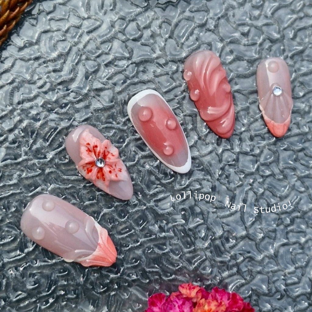 018 เล็บปลอมแฟชั่น พร้อมอุปกรณ์ในชุด (พร้อมส่ง) | Lollipop Nail Studio