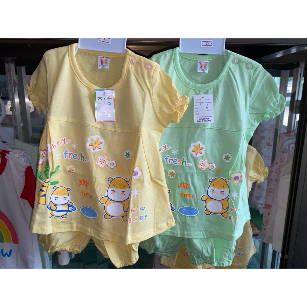Nana kids ชุดเซ็ตเด็กหญิง ไซส์ L (สำหรับ 6-9เดือน),XL(สำหรับ 9-12เดือน)
