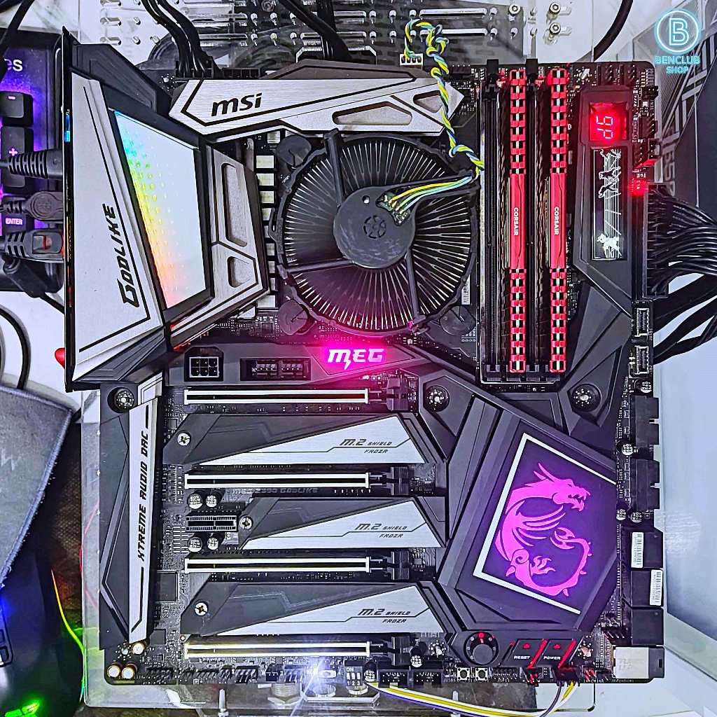 MSI Z390 MEG GODLIKE 1151v2 ใสเจน8-9 E-ATX เมนบอร์ดมือสอง