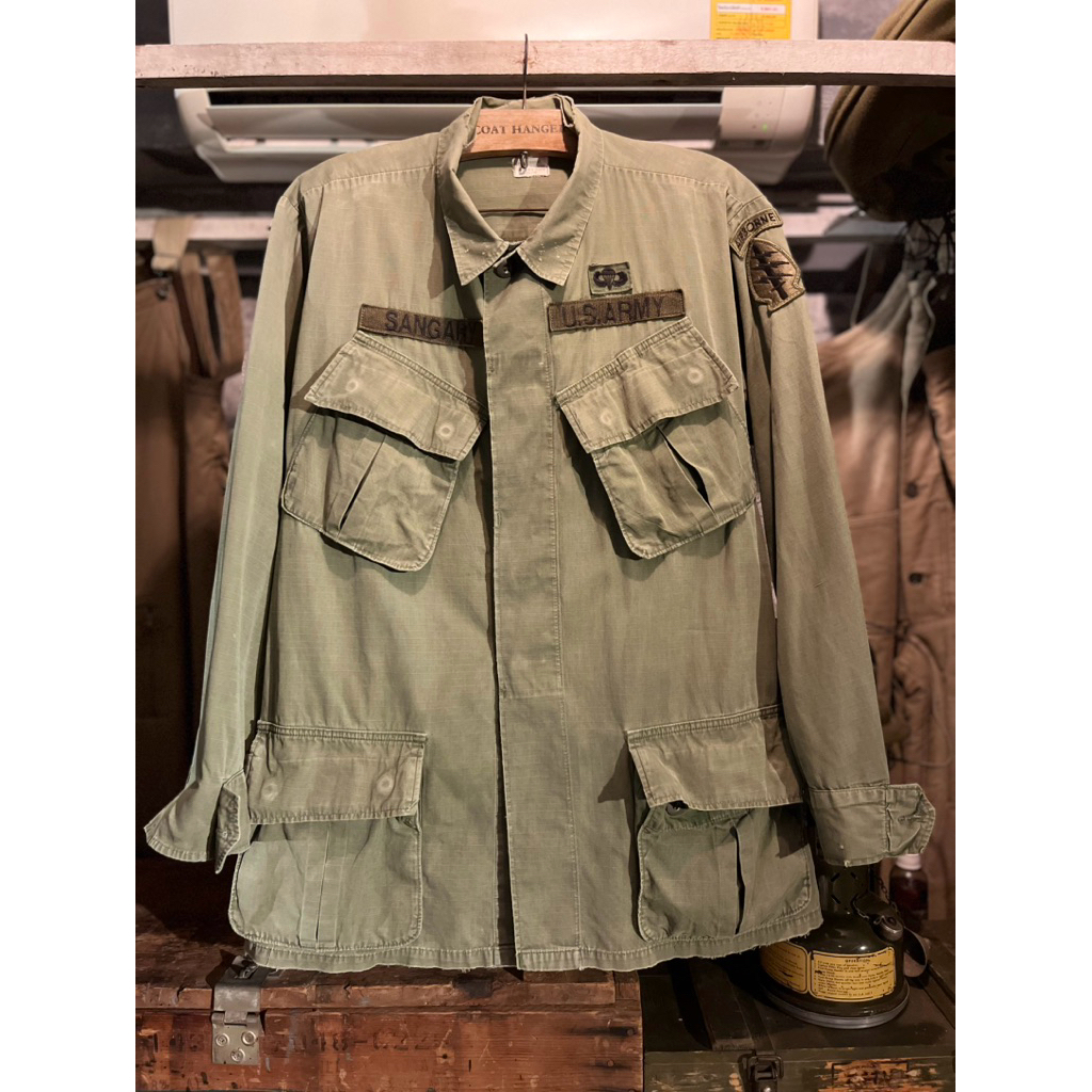 เสื้อทหารอเมริกัน กระเป๋าเฉียง รุ่น 3 งานแท้ยุคเวียดนาม USGI OG-107 Jungle Jacket (1969) Rip-Stop