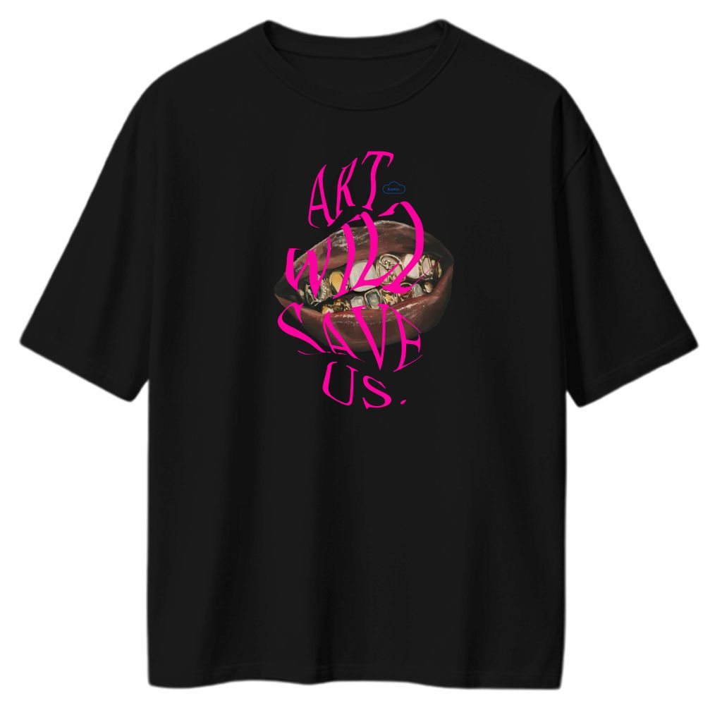 Kumo เสื้อยืด oversized unisex Collection Art will save us ผ้าคอตตอน 100% นุ่มสบาย ไม่ระคายเคืองผิว