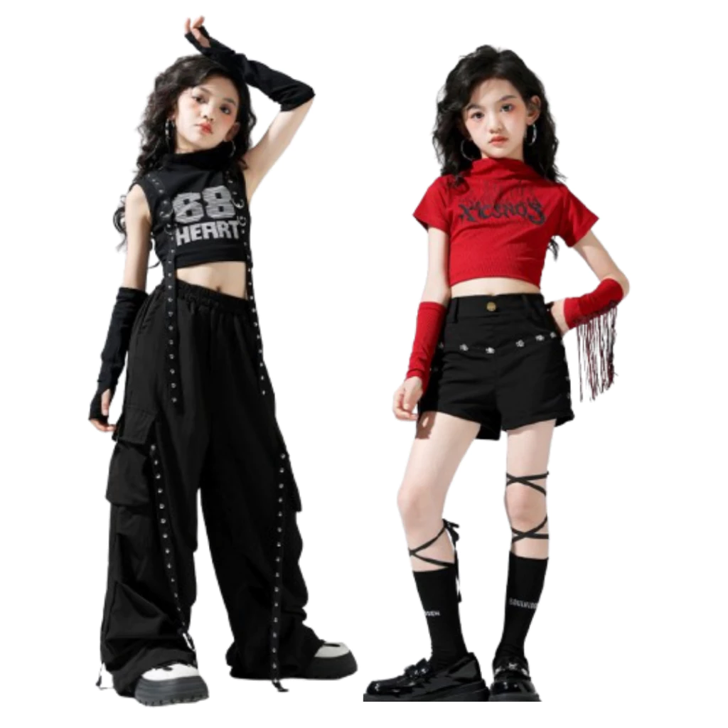 เสื้อครอปเต้นสำหรับเด็ก Cover Dance Street Dance Jazz Dance thumbnail 5