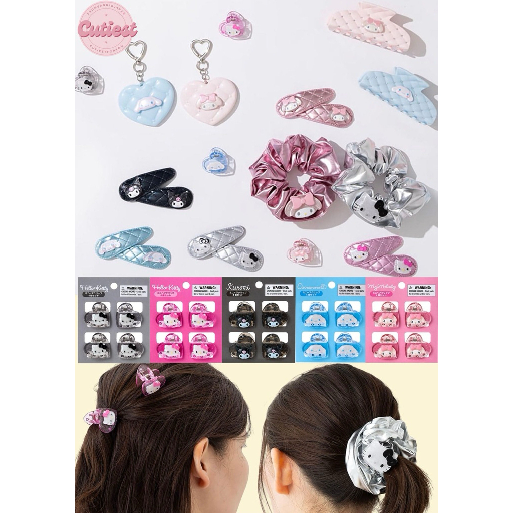 พร้อมส่ง - Sanrio Mini Hair Clip 2025 กิ๊บเซ็ทติดผมซานริโอ้ 2025 หิ้วเองจากญี่ปุ่น ลิขสิทธิ์แท้ 100%