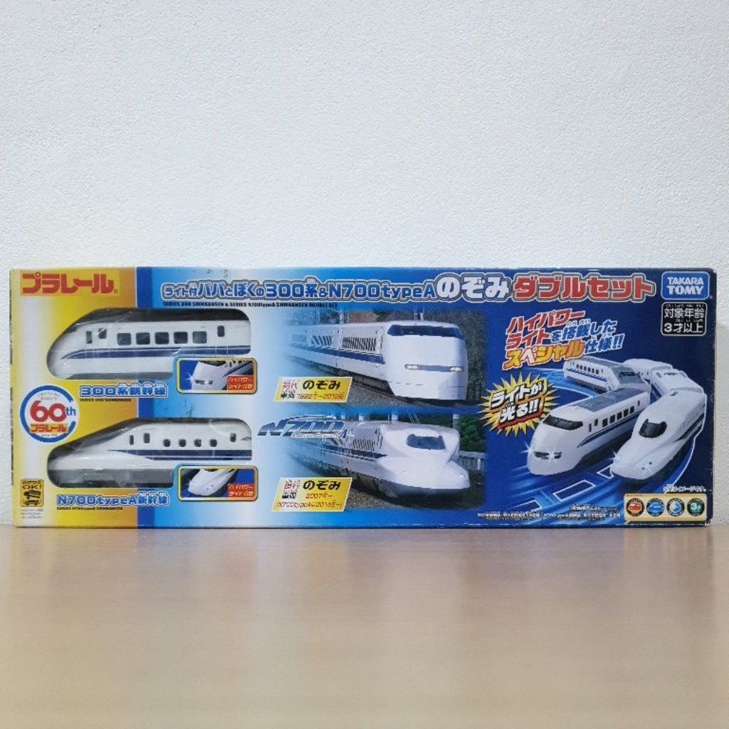 Plarail Series 300 Shinkansen & Series N700typeA Shinkansen Nozomi Double Set 60th รถไฟ Takara Tomy
