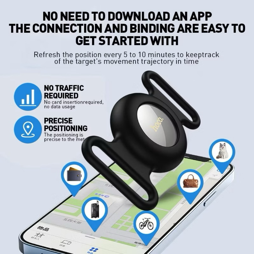 อุปกรณ์ติดตาม GPS รองรับ Find My ไม่ต้องติดตั้งแอพเพิ่ม แบตเตอรี่ 9-12 เดือน HOCO E91C Tag bestbosss