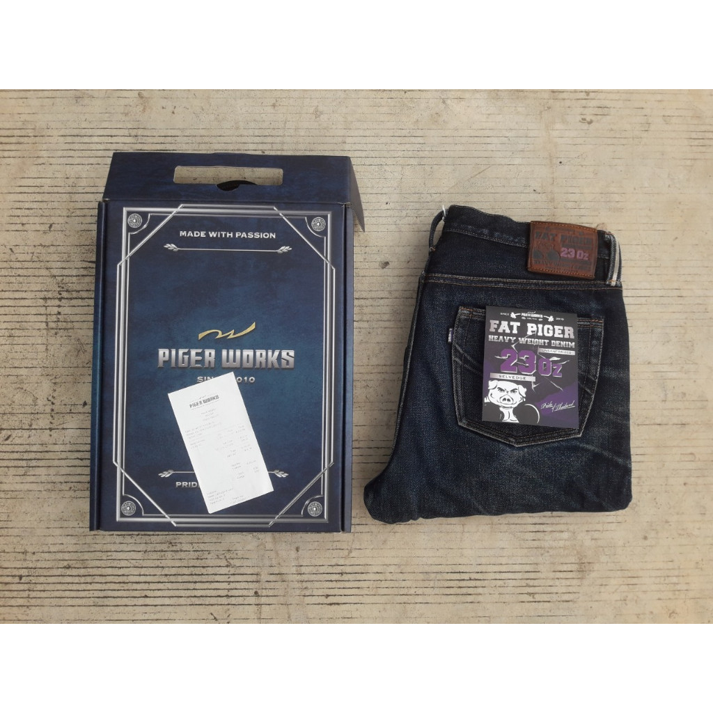 ปรับลง #เอวจริง38 PIGER WORKS 23ZZU อาร์คซ่อน ยีนส์ทรง5S-W38 สภาพสวย เฟดมันส์ๆ