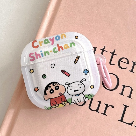 🎉จัดส่งจากกรุงเทพ🎉AirPods 4 Pro2 Pro 3 2 1 ชินจัง ป้องกันการตก Case กรณีปลอกสําหรับ AirPods gen3 TPU