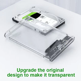 กล่องใส่ HDD โปร่งใส 2.5 นิ้ว SATA เป็น USB 3.1 Type C รองรับการถ่ายโอนข้อมูล 5Gbps 4TB