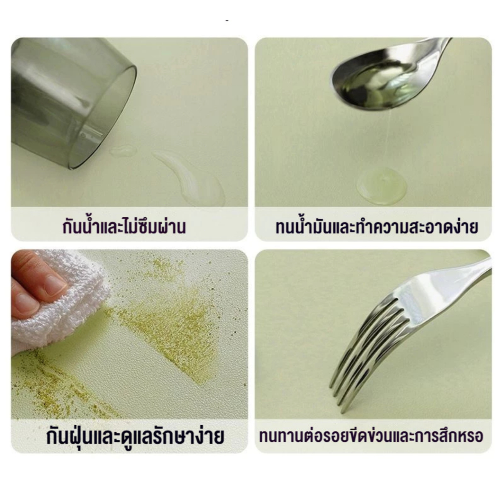 แผ่นผ้าปูโต๊ะที่ปรับแต่งได้ PU ผ้าปูโต๊ะอาหาร เป็นมิตรต่อสิ่งแวดล้อม เหมาะสำหรับโต๊ะทำงาน  โต๊ะทานอาหาร - รูปที่ 5