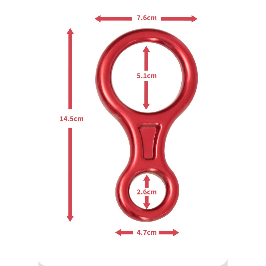 ห่วงโรยตัว เลข 8 เบอร์ M รับน้ำหนักได้ 3.5 ตัน ห่วงผลิตจากอลูมิเนียมอัลลอยด์ แข็งแรง ไม่เป็นสนิม รหัส 721 - รูปที่ 4