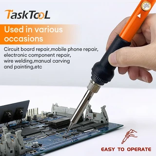 TASKTOOL หัวแร้งบัดกรี 60W หัวแร้งไฟฟ้า ชุดหัวแร้งบัดกรี 13 ชิ้น ปรับอุณหภูมิได้ TISI STANDARD