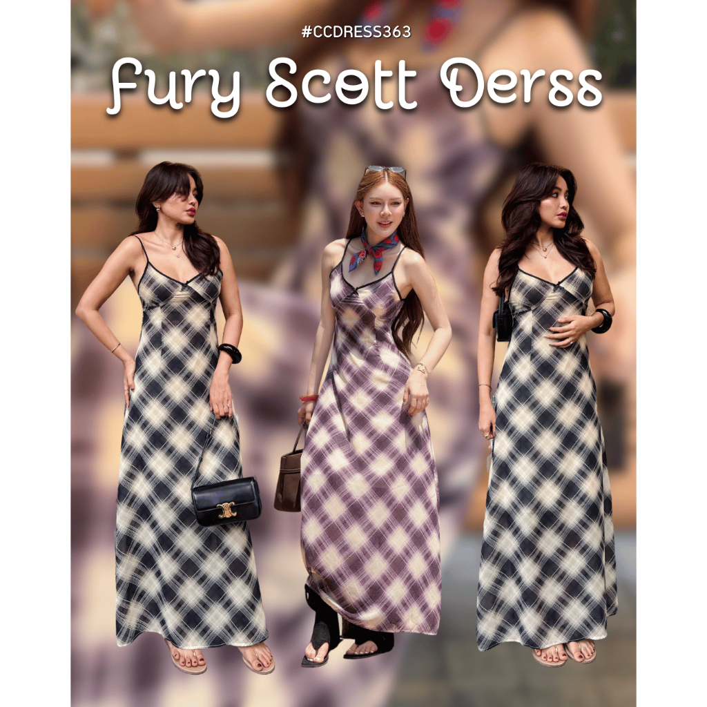 Chuuclothing Fury scott derss [พร้อมส่ง Black scott / Purple scott] เก็บโค้ดหน้ากิจกรรม