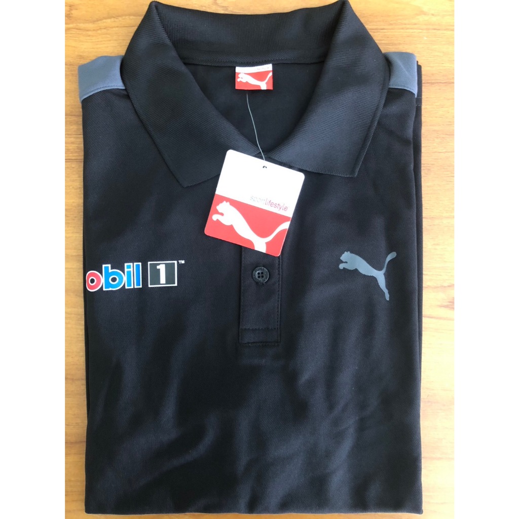 เสื้อยืดโปโล แขนสั้น  Mobil 1™ สีดำ FREE SIZE L ใส่ได้ทุกเพศทุกวัย