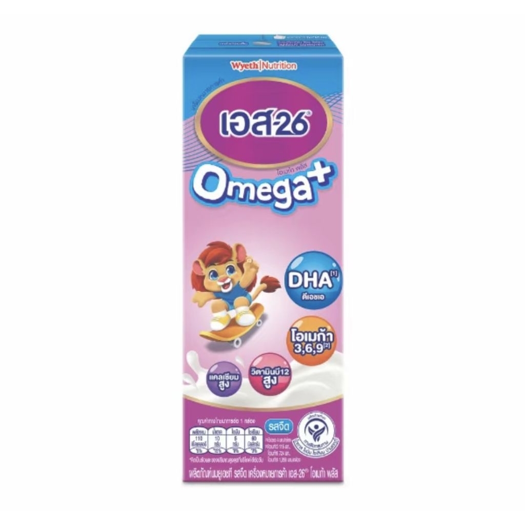 เอส-26 โอเมก้า พลัส นมยูเอชที สูตร3   รสจืด ขนาด180มล (ยกลัง)36กล่อง - รูปที่ 3