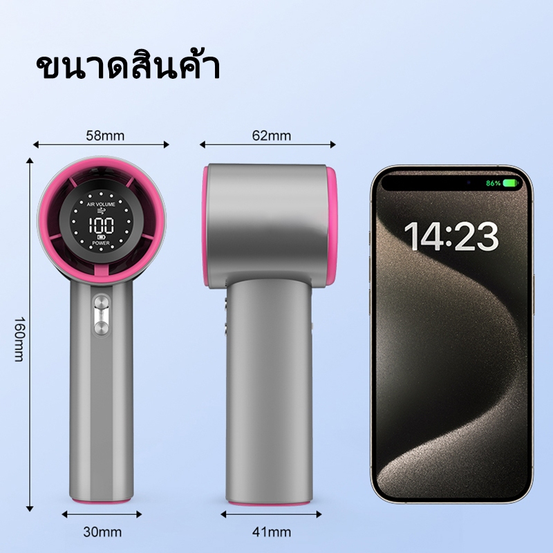 Pensouth S001พัดลมพกพา พัดลมมือถือ usb 100 ระดับ มอเตอร์แรงสูง ใช้งานกลางแจ้งปลอดภัย【รับประกัน 1 ปี】 รูปที่ 8