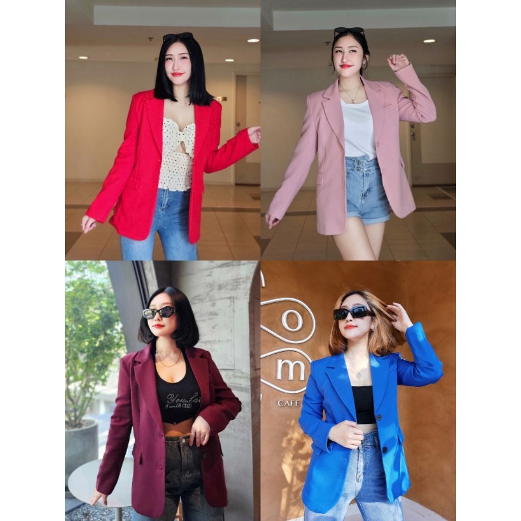 เสื้อสูทเบลเซอร์ รุ่นควีน ผ่าหลัง 2(OneAmorEstable) ผ้าหนา อยู่ทรง เข้ารูปเบาๆ