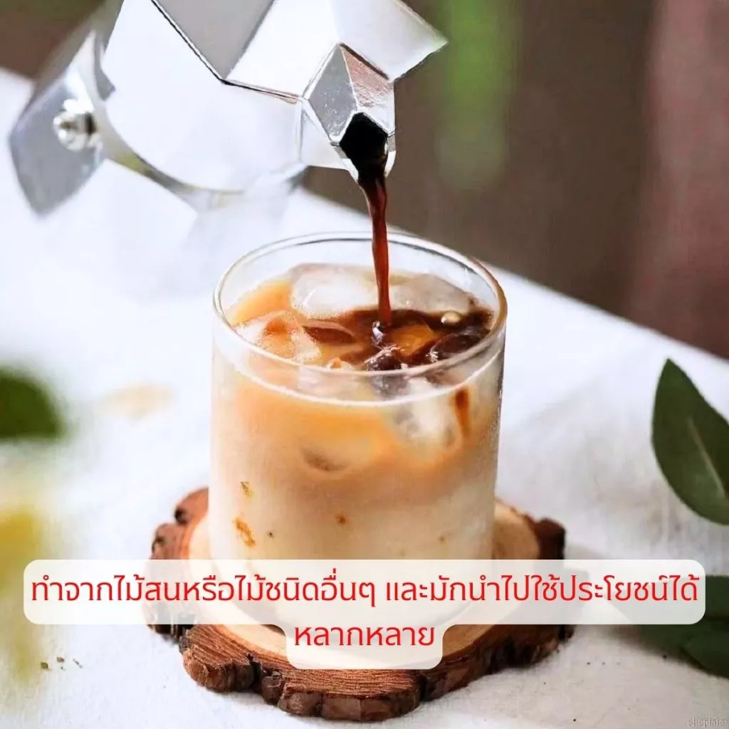แผ่นไม้ธรรมชาติ DIY ฐานไม้ แกะสลัก ที่รองแก้ว ของตกแต่ง A026 thumbnail 5