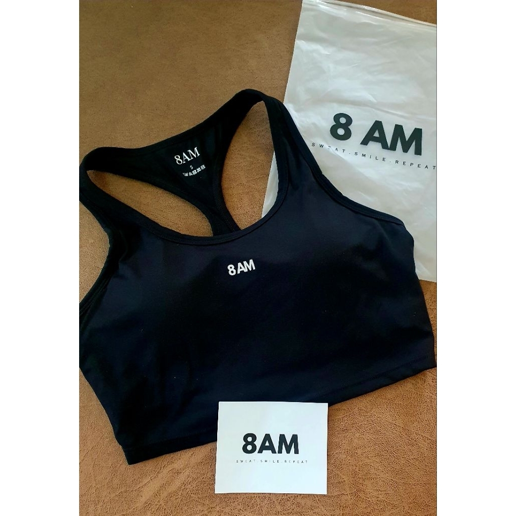 Sport Bra ของ 8AM - Remi bra สปอร์ตบรา เสื้อกล้าม ออกกำลังกาย สีดำ