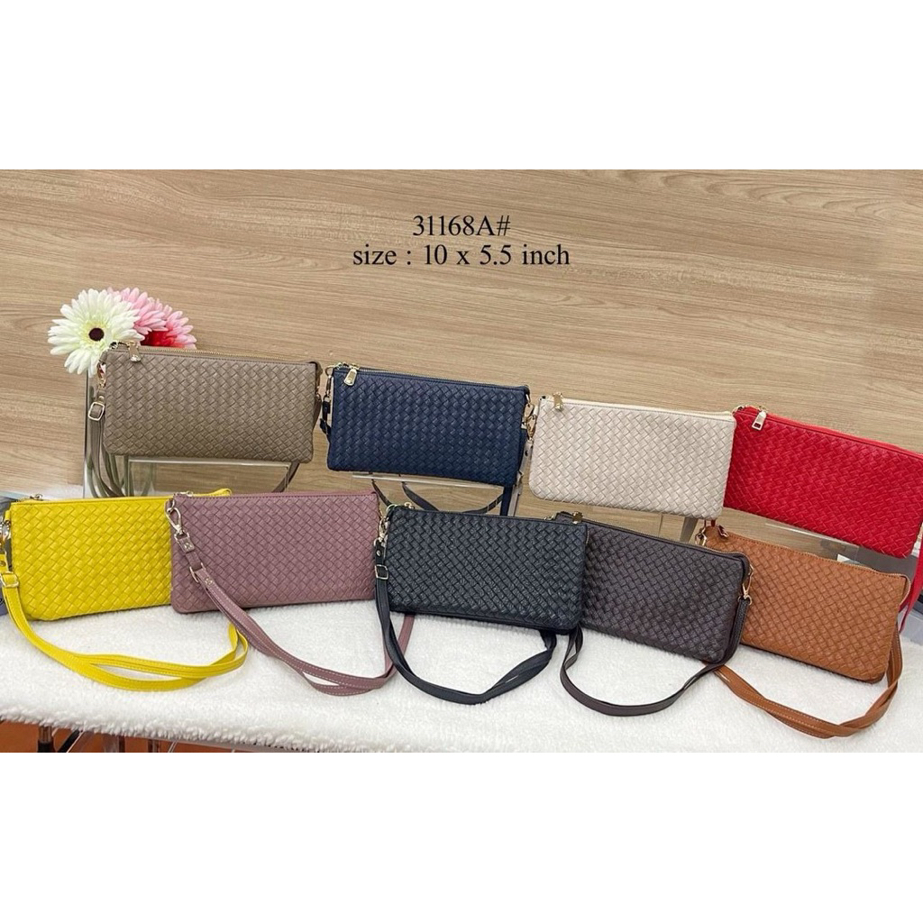 💕new💕 code 31168 กระเป๋าแฟชั่นสะพายลายสาน พร้อมสะพายออกจากบ้านแบบไม่ต้องคิดเยอะ 🤍 กระเป๋าสะพายไหล่ดี