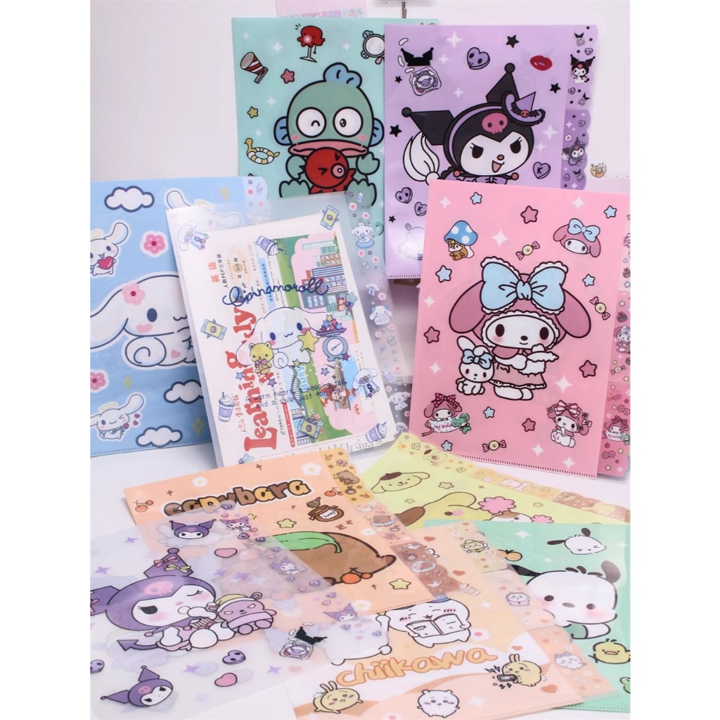Sanrio แฟ้มสอด 3 ช่อง A4 ลายการ์ตูนซาริโอ